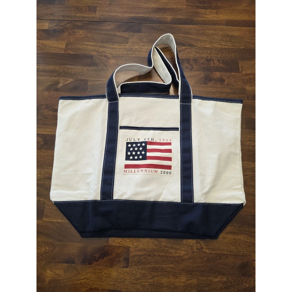 Vintage USA Tote Bag Millennium Canvas Tote Bag 1999 2000 Y2k 90s